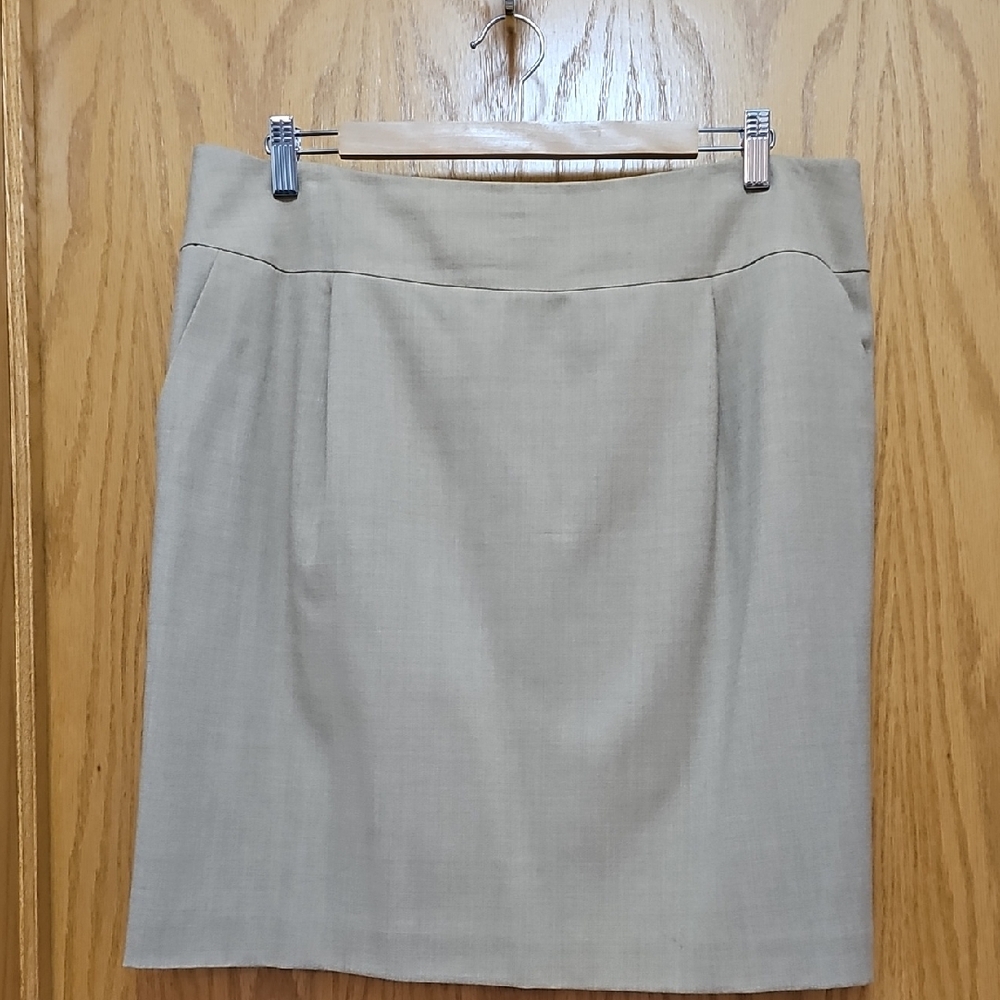 Talbots Tan Pencil Skirt Knee-Length Work